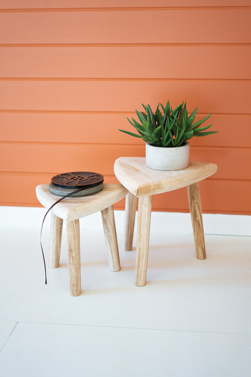 Lg Triangle Wooden Stool