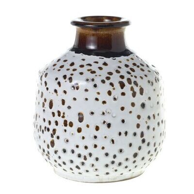 Lg Brown Spotted Vase
