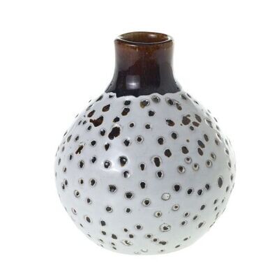 Sm Brown Spotted Vase