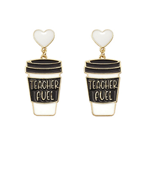 Teacher Fuel Coffee Earrings