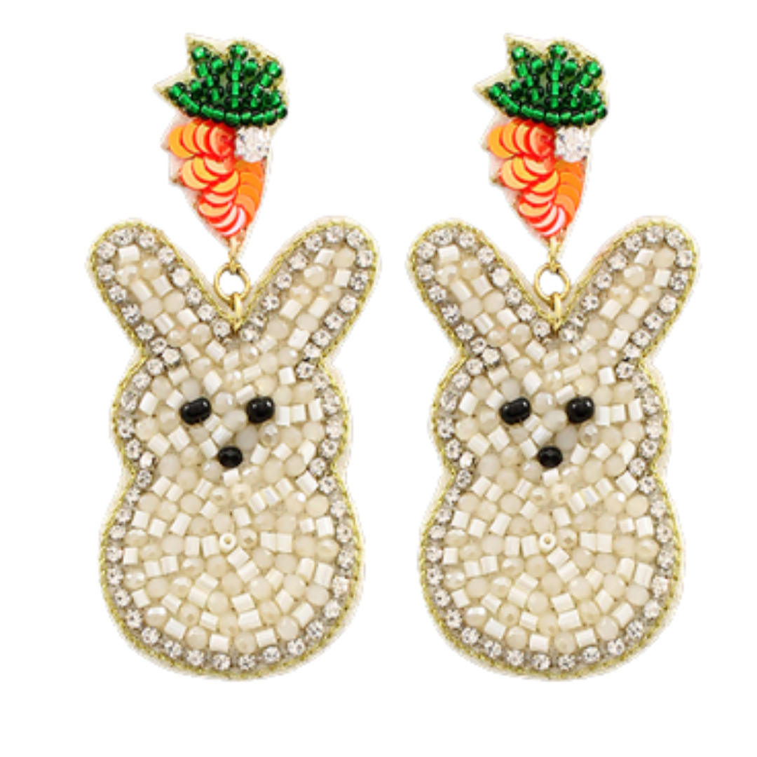 Ivory Carrot Peep Earrings