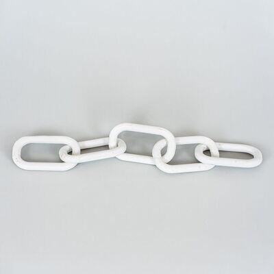 White Wood Chain Link Decor