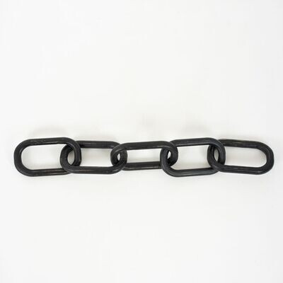 Black Wood Chain Link Decor
