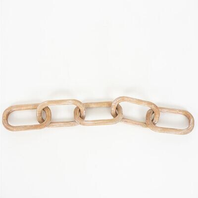 Natural Wood Chain Link Decor