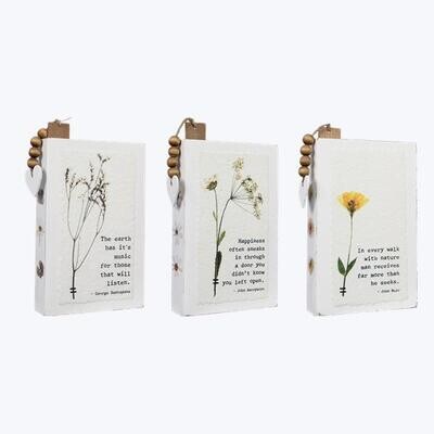 Floral Book Box Sign