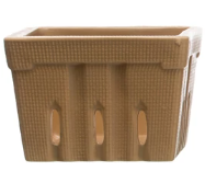 Tan Textured Berry Basket