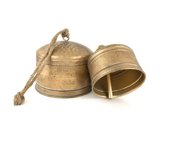 Sm Round Antique Gold Bell