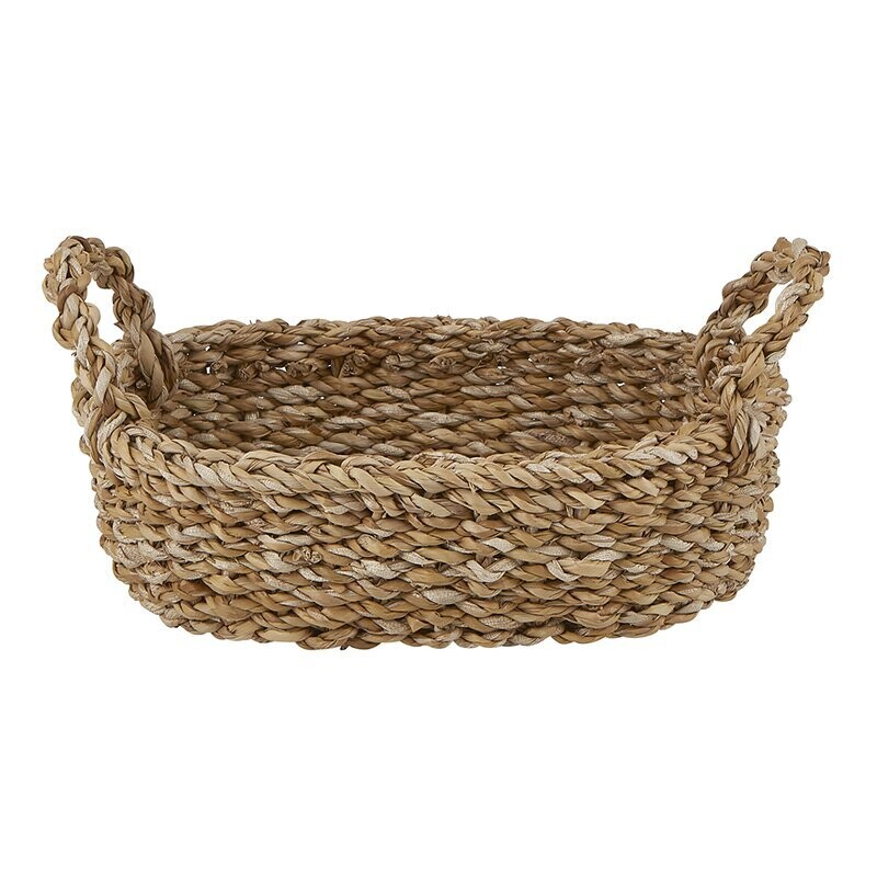 Sm Handled Oval Seagrass Basket