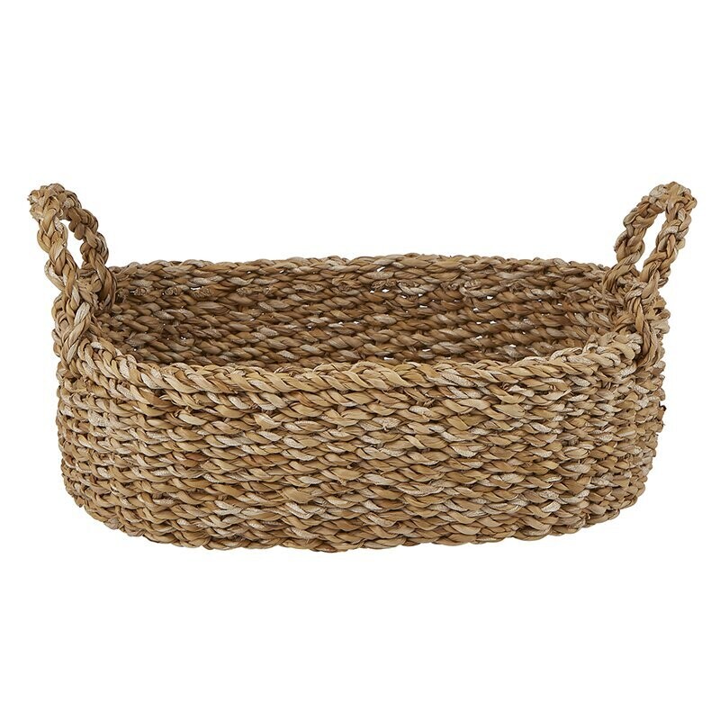 Lg Handled Oval Seagrass Basket