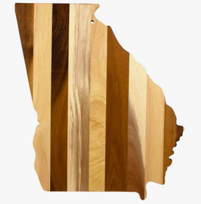 Georgia Striped Wood Cutting Board