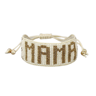 Neutral Beaded Mama Bracelet