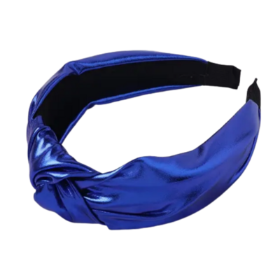Blue Shiny Knotted Headband