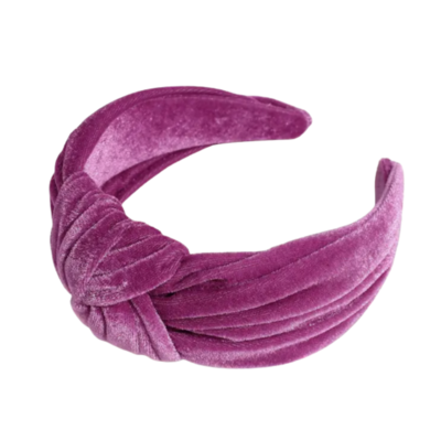 Purple Velvet Knotted Headband