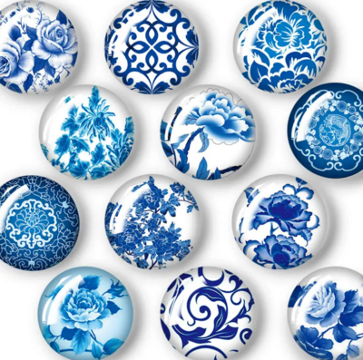 Blue & White Porcelain Magnets