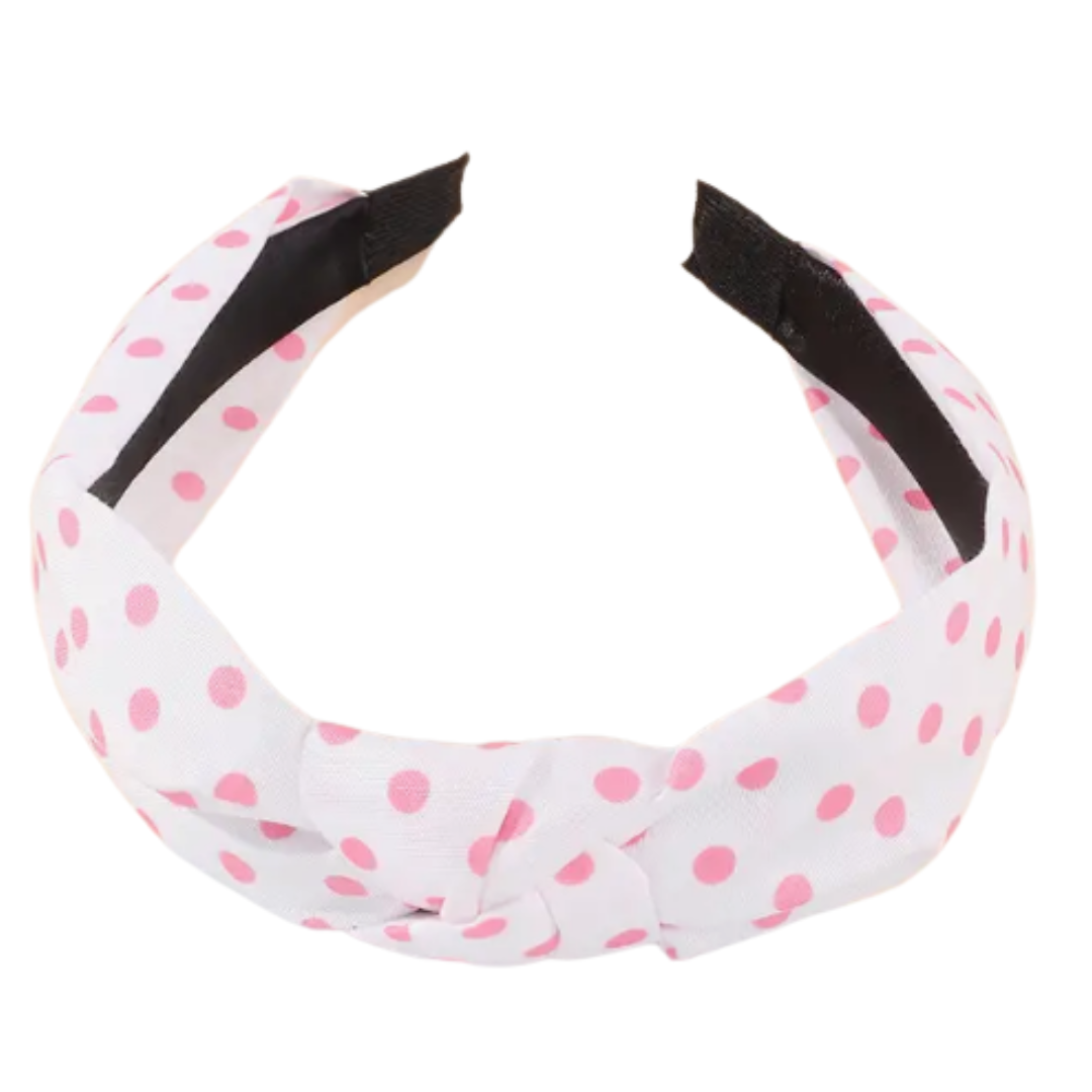 Pink Dot Knotted Headband