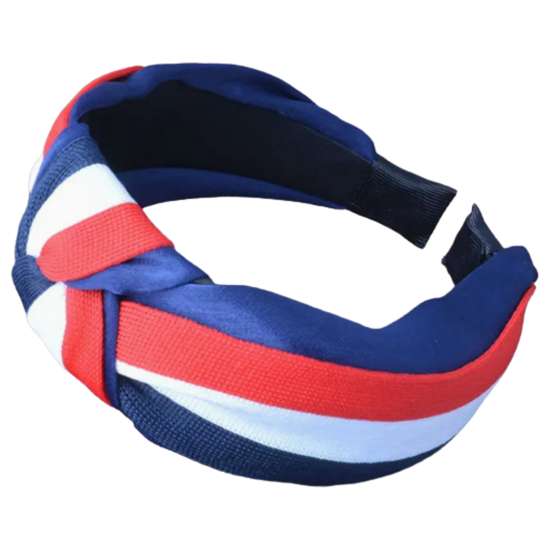 Red White & Blue Striped Headband