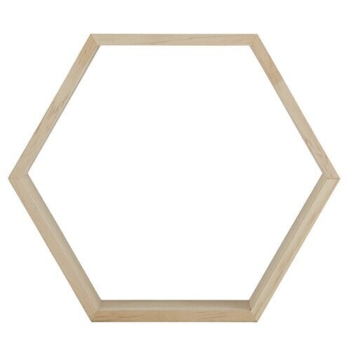 Hexagon Wood Shelf