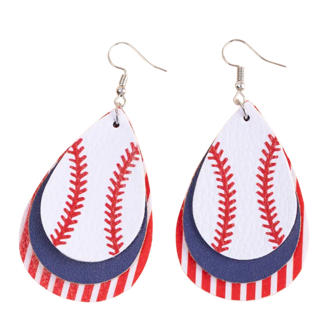 American Baseball Earrings