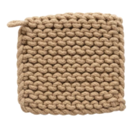 Tan Crocheted Pot Holder
