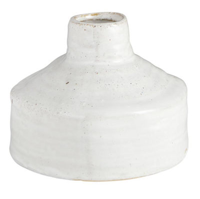 Short Cream Organic Vase