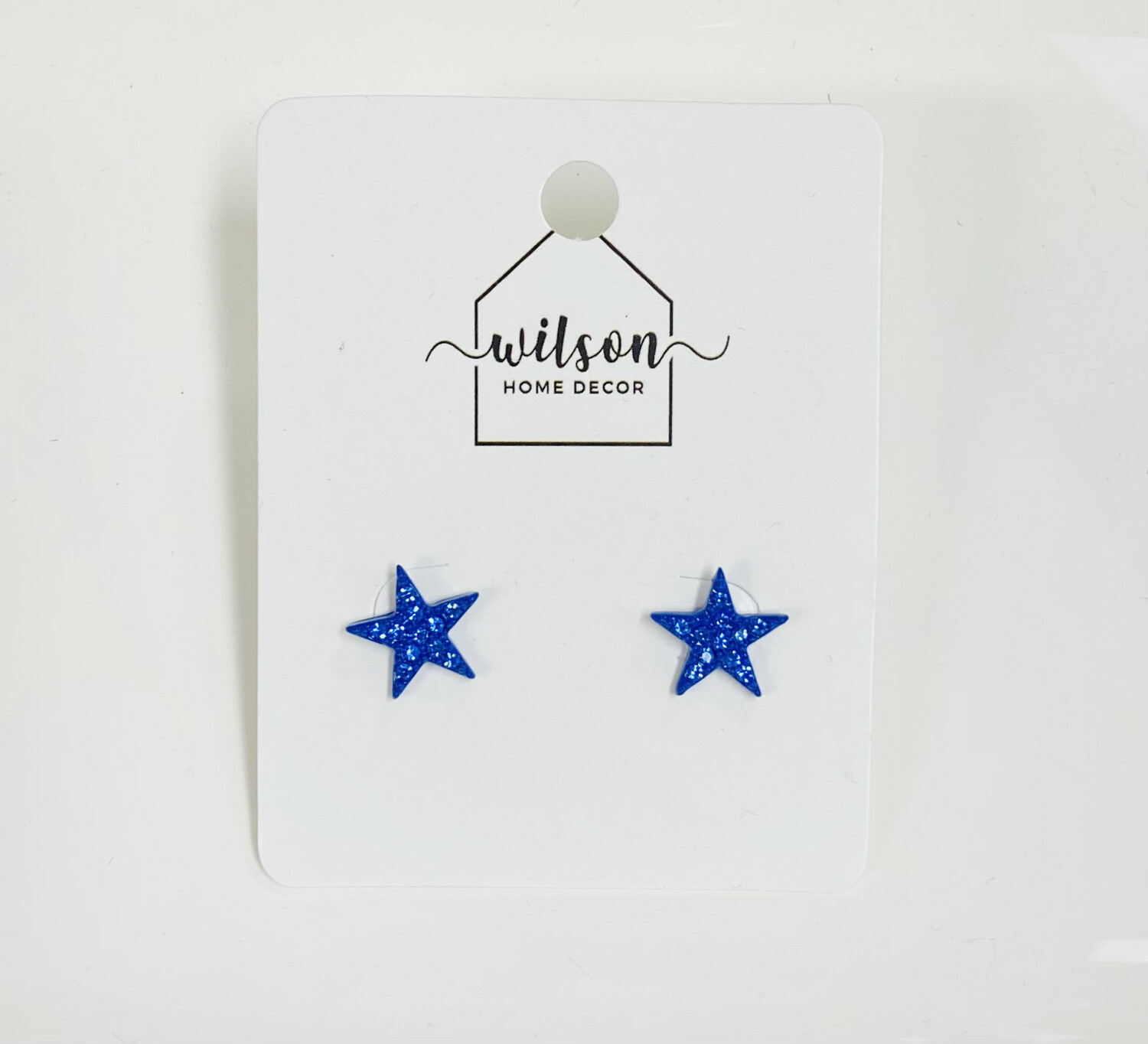 Patriotic Blue Star Earrings