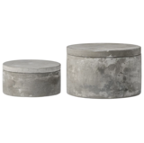 Sm Round Cement Box W/ Lid