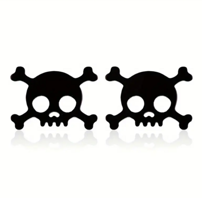 Black Skull Studs