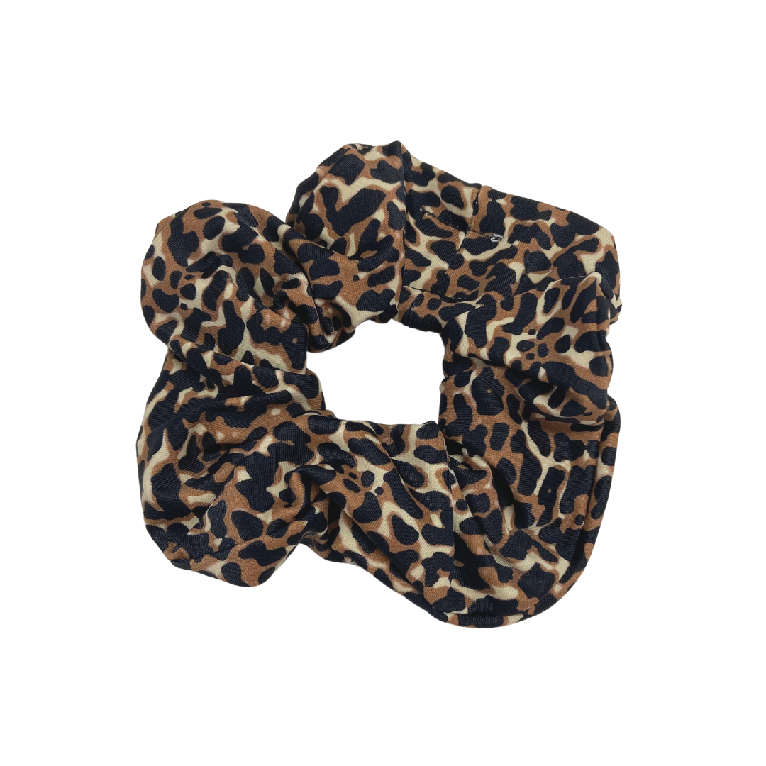 Leopard Nylon Scrunchie