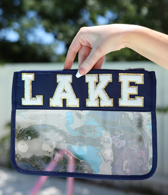 Lake Chenille Patch Clear Pouch