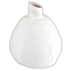 Fat Matte White Vase