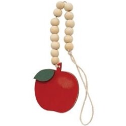 Natural Beaded Apple Ornament
