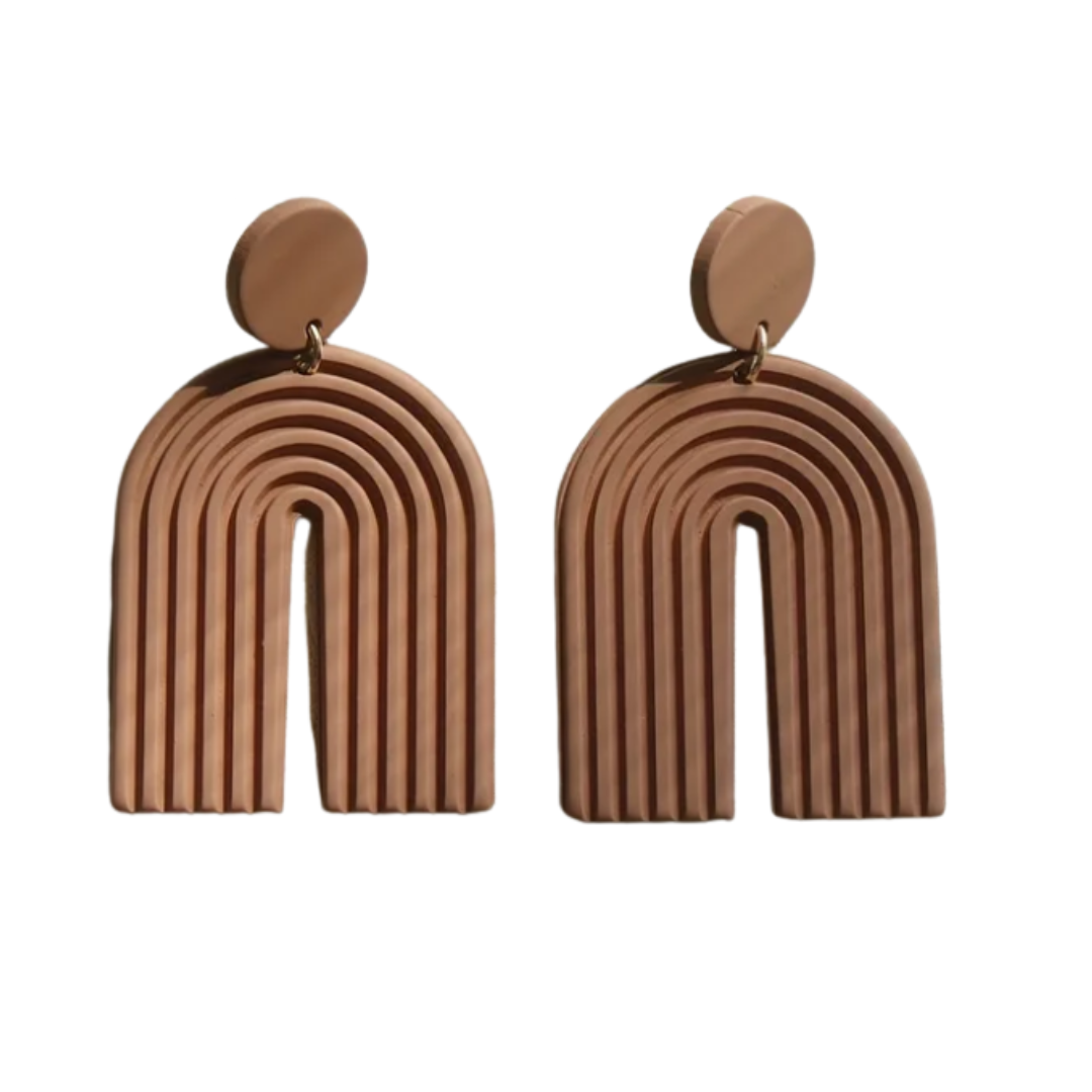 Terracotta U-Shape Earrings