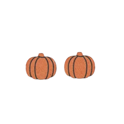 Wooden Pumpkin Studs