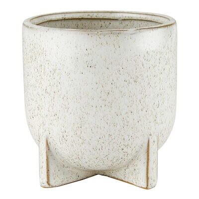 Lg Speckled Footed Pot