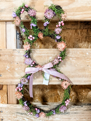 Small Floral Bunny Wreath