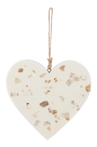 Lg Speckled Wooden Heart