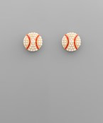 Beaded Baseball Studs