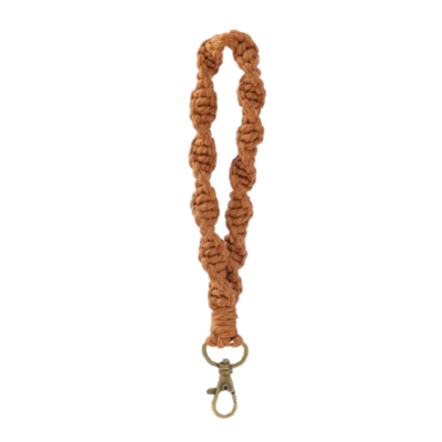 Brown Woven Rope Keychain