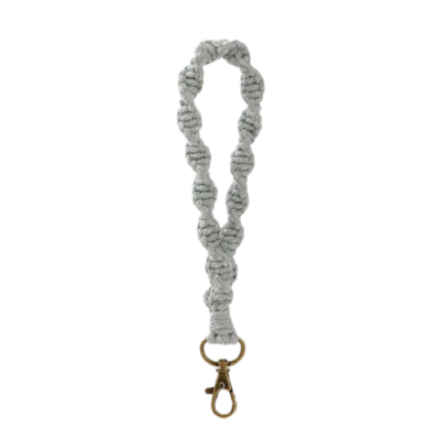 Gray Woven Rope Keychain