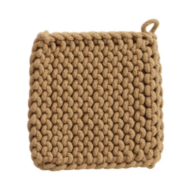 Khaki Crocheted Pot Holder