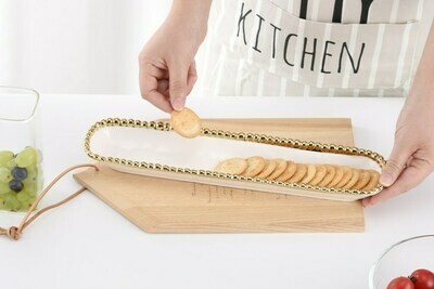 Cracker Tray Blanca (Dorado)