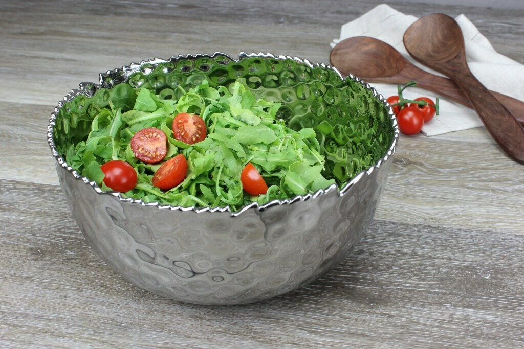 Bowl Grande Plateado Martillado