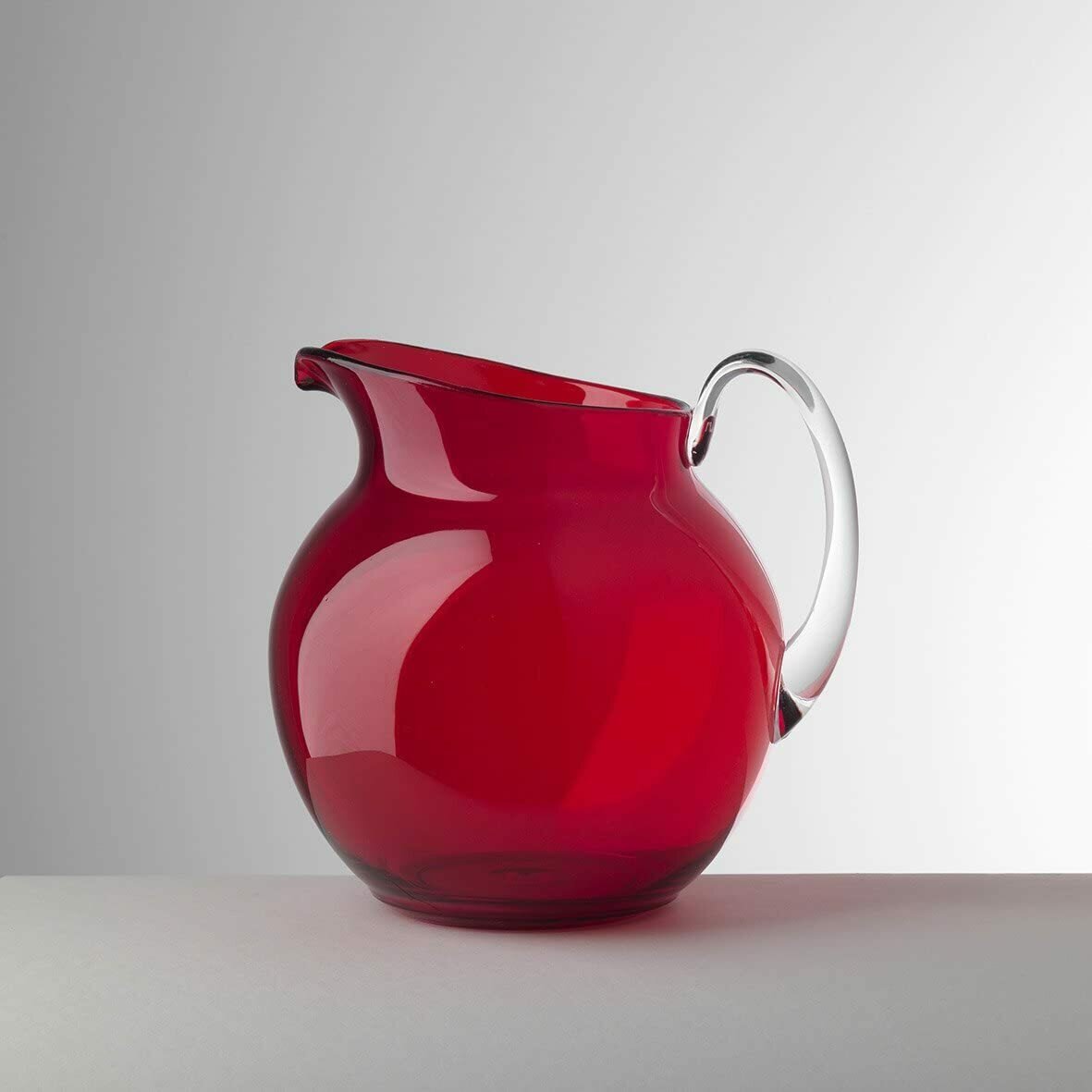 Jarra Acrilica Mediana Roja (Transparente)