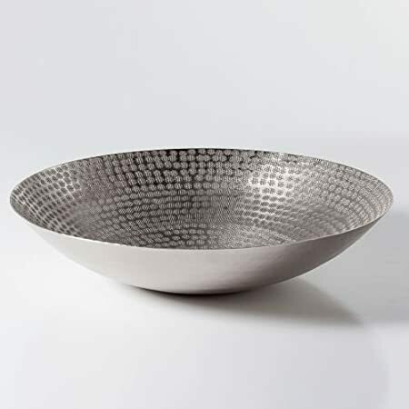 Mantra Hammered Bowl Silver 13.5"