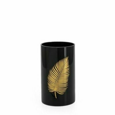 Gold Palm Leaf Vase 8"
