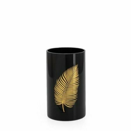 Gold Palm Leaf Vase 12&quot;
