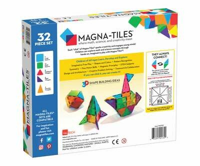 Magna Tiles Clear Colors 32 Piece Set