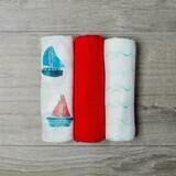 Set de 3 Mantitas Sailboats