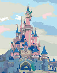 Paint By Number. Disney Castle