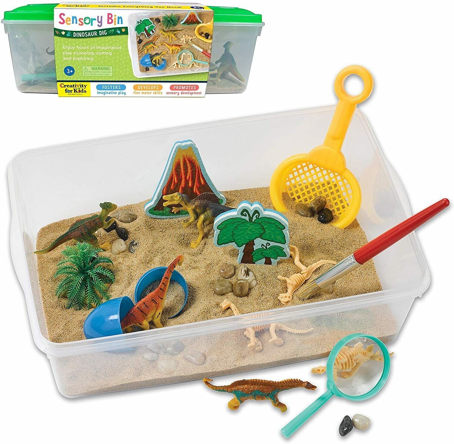 Sensory Bin Dinosaur Dig